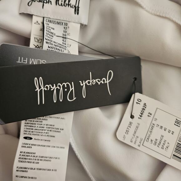 Joseph Ribkoff Elastic Waist Women's White Pants Size 10 NWT - Picture 12 of 12